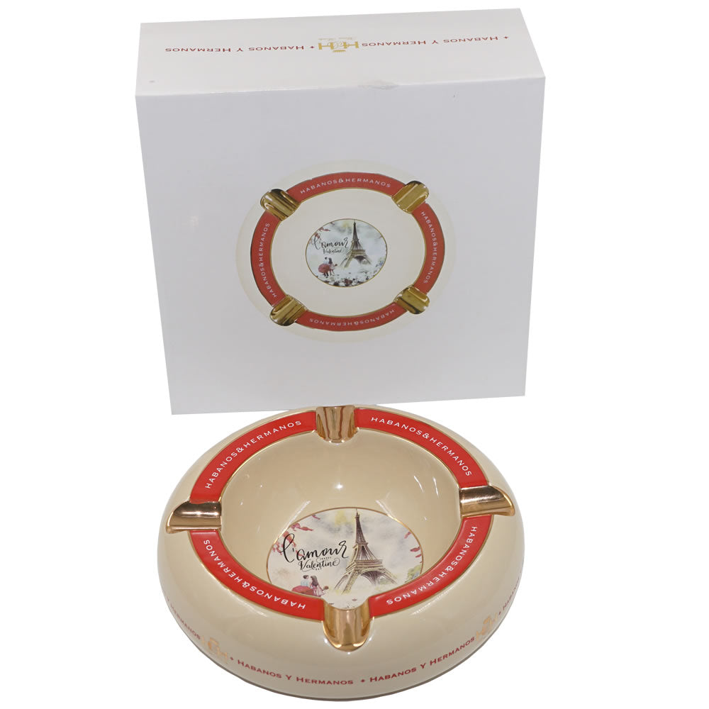 H & H - Celebrate Collection - Happy Valentine Ashtray - 8'' x 3''