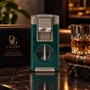 Carbon-Fiber Finish Elite Cigar Lighter & Cutter