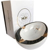 Insignia Collection - Cigar Ashtray - White Oval - 7 1/2 x 9 x 4 1/2