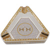 H & H Insignia Collection - Golden Bits Ashtray - 8'' x 8'' x 2'.