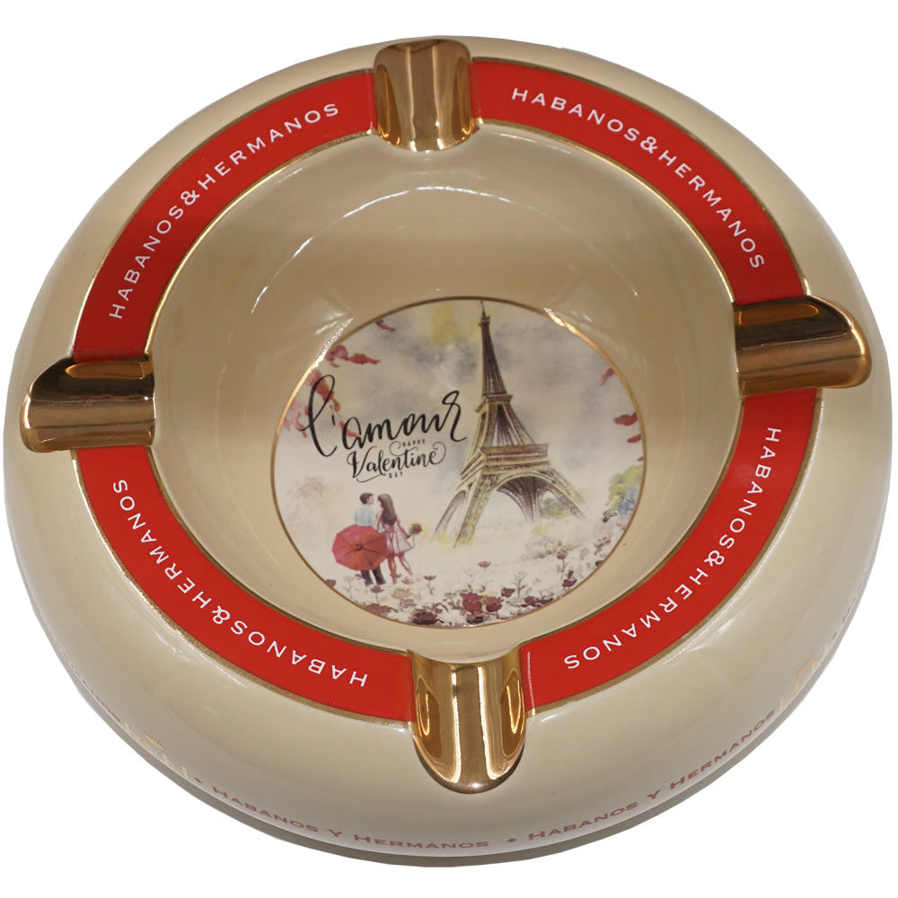 H & H - Celebrate Collection - Happy Valentine Ashtray - 8'' x 3''